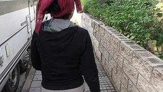 Turkish Girl in Germany Is so Horny!!! Sex with a Stranger During Her Lunch Break.