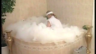 Busty milf gets fucked in the bathroom while nursing