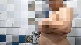 Indian Chubby Girlfriend Taking a Selfie Video While Bathing for Her Boyfriend