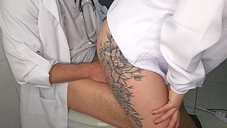 Slutty Nurse Catches Doctor in Hospital Bathroom and Sex Spanking Is Emergency!