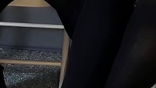 Risky!!! BBW Stepmom Gives Stepson Handjob Under the Table in Restaurant