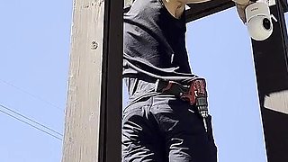 She Masturbates While Worker Installed Camera for Her That Delicious Creamy Pussy