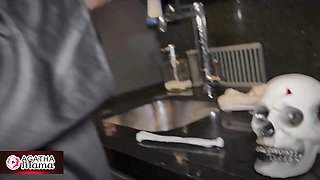 Agatha Mama in: HALLOWEEN Night, COUGAR Prisoner Gets Penetrated by BIG BLACK COCK - Free-for-all