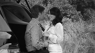 He fucks Ava Dalush behind his car