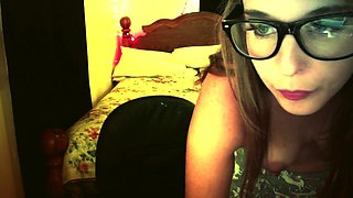 Topless Babe Alli Dancing with Glasses on