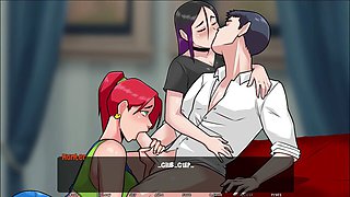 Fucking cartoons, threeway, 3d animation