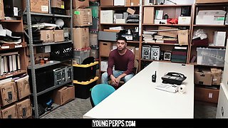 YoungPerps - Hot Black Security Officer Pounds A Virgin Boy