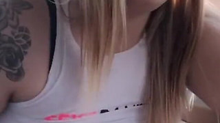 Riding Dildo on Dashboard Car Sex Sneak Peek