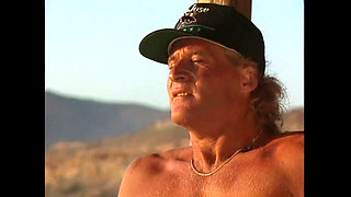 Threesome - Two Young Big Tits Friends on Vacation Share a Surfer's Big Cock on the Beach