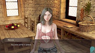 Big tit mom in a visual novel gets flirty in this porn game