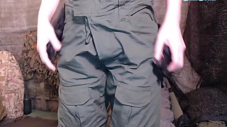 Anna Claire Clouds And Oliver Davis - Big Butt Soldier Sucks Dick While Deployed On Live Stream 7 Min