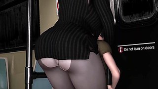 3D big booty slut gets roughly fucked in public bathroom by a stranger