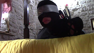 Bound and Blindfolded MILF Gets Her Mouth Fucked and Facialized