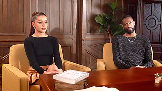 Two mature beauties sharing a young stud's cock