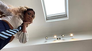 Spreading amateur ass wide POV