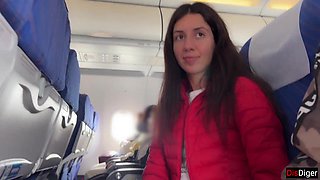 Risky Public Jerking Off On A Plane Full Of People - Public Cock Flashing