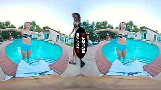 Cute Blonde Beauties' Wild Passion in Threesome VR Heat