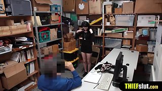 Gothic looking young babe chick got busted and had sex hard