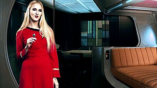 Blonde tight pussy babe solo toy fun in glamour masturbation