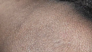 Sucking Hairy Creamy pink pussy of my girlfriend and playing with pussy boobs