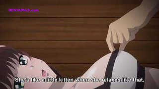 Hentai Beach Sex - Public Cabin Fuck with Loud Moaning & Creampie