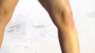 Latina Teen Stretching and Dancing