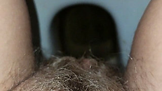 Big Load of Pee From Hairy Pussy