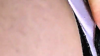 Almost Caught While Stranger Cums Inside Wife's Panties in Mall Toilet