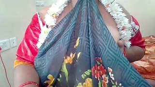 Telugu Blue Saree Aunty Open Bigboobs Sucking Puffy Nipples Sucking Dirty Talking Telugu Audio