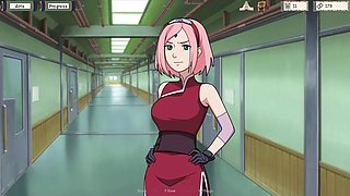 Naruto-themed fun with Sakura and Ino featuring futa action