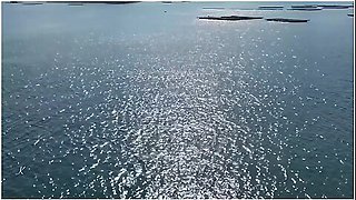 Feeling The Blue Sea, The Breeze And The Light, I Masturbate With Bubbles On The Balcony