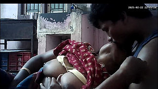 Indian village house wife and housband hot kissing