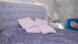 A Beauty in Stockings Spread Her Legs