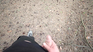 Cock Flashing to a Lonely Girl In The Forest. This Slut Wasn't Scared and Gave Me a Head!