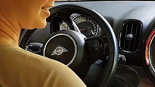 Hot Cheating Wife Pickup a Stranger and Blow Him in Car on a Public Street