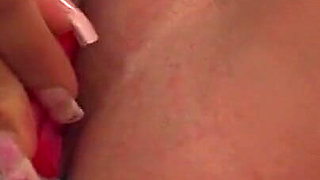 Hot Chick Licks a Lollipop and Masturbates While a Older Man Smashes Her Shaved Cunt