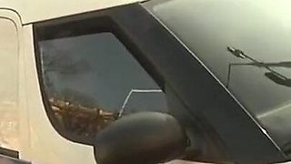 Threesome fucking in the car
