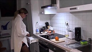 Amateur pov date and kitchen sex with slim milf