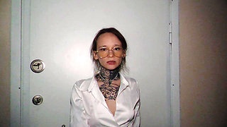 Redhead Tattooed Teacher Sucks Student's Dick