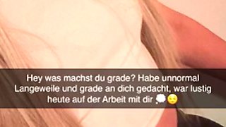 18 year old German cheats on boyfriend on Snapchat, blonde dirtytalk