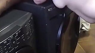 Slutty White Girl Gets BBC in the Laundry Room!