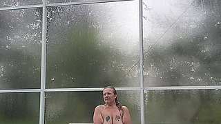 Bunny B Playing in the Hot Tub