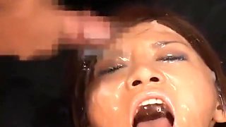 Japanese Squirter Gets Bukkaked
