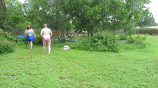 Silly Sissy Slut and Mistress V Hose Play