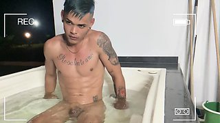 Posing teen latino muscle boy Chris Heria soft cock
