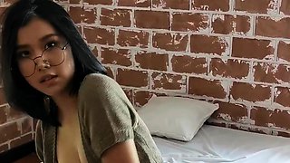 Japanese teen ai aito jerks off a cock