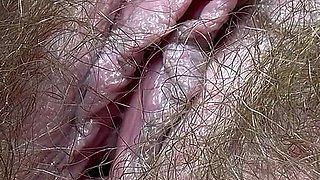 New Toy Testing Big Clit Orgasm Hairy Pussy