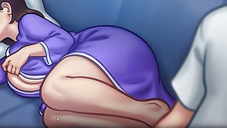 "Eat Your Breakfast, My Boy, While Stepmommy Sucks Your Cock" - Summertime Saga v21.0.0 - Hentai Taboo Game - #63