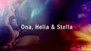 Ona, Helia and Stella - 3D futanari animation porn