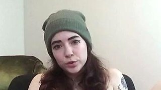 Lovely Amateur teen brunette masturbating outdoor